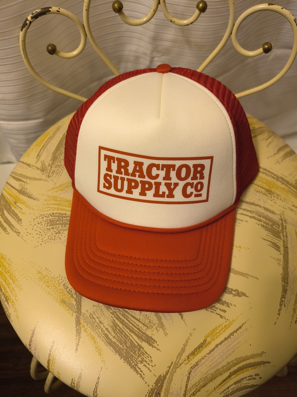 Tractor Supply Co. Orange and White Trucker Cap